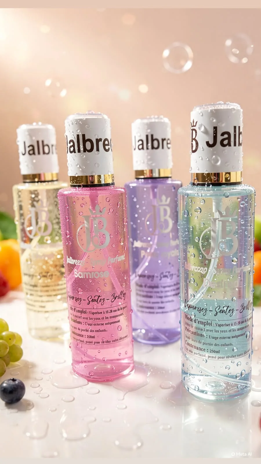 Les sprays parfumés JalBreeze 250 ml align&eacute;s